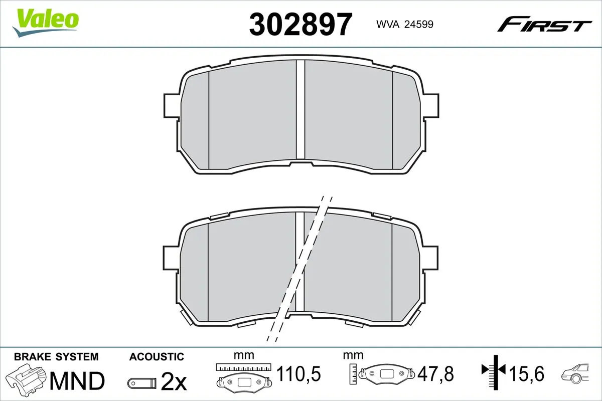 Brake Pad Set, disc brake FIRST 302897