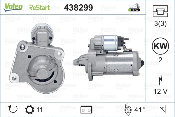 Starter VALEO ORIGINS STOP&START - NEW O.E. TECHNOLOGY 438299