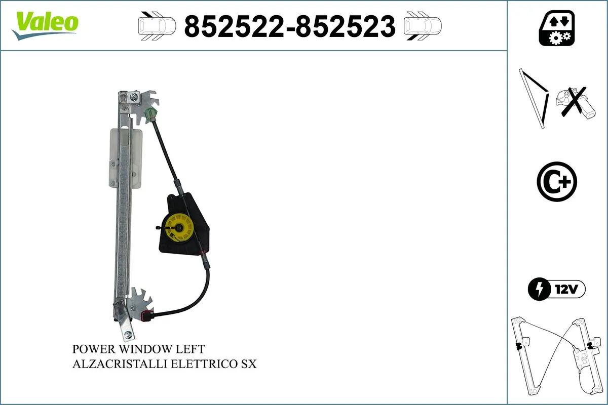 VALEO 852522 Window Regulator