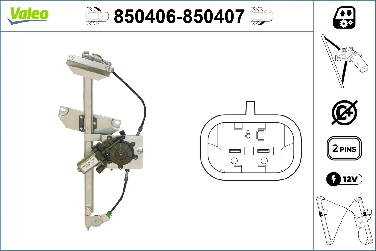 VALEO 850406 Window Regulator