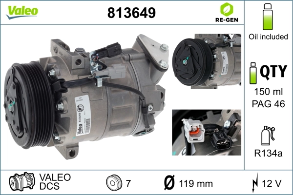 VALEO 813649 Compressor, air conditioning