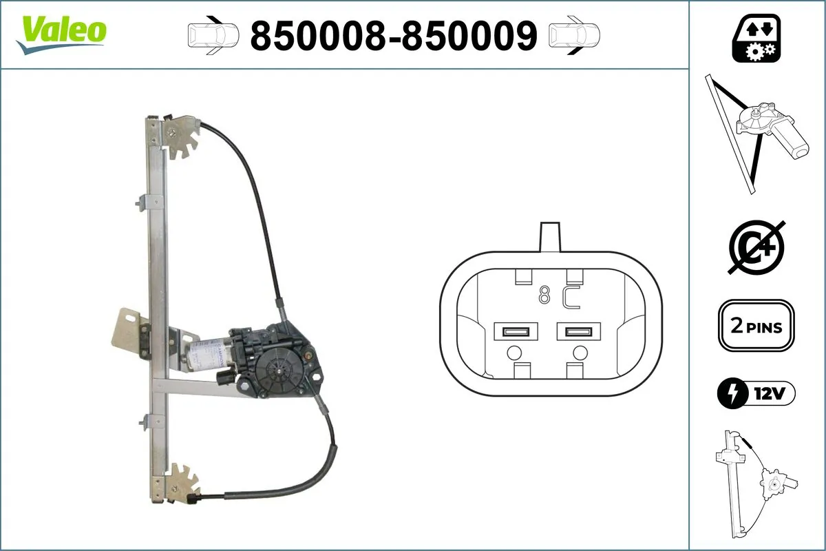 VALEO 850008 Window Regulator