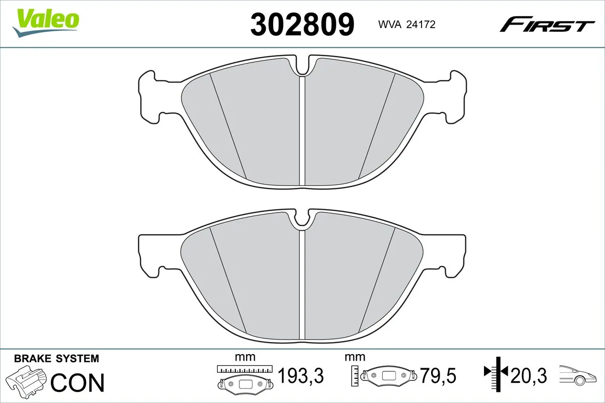 Brake Pad Set, disc brake FIRST 302809