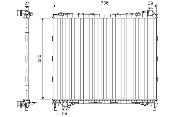 Radiator, engine cooling 701127