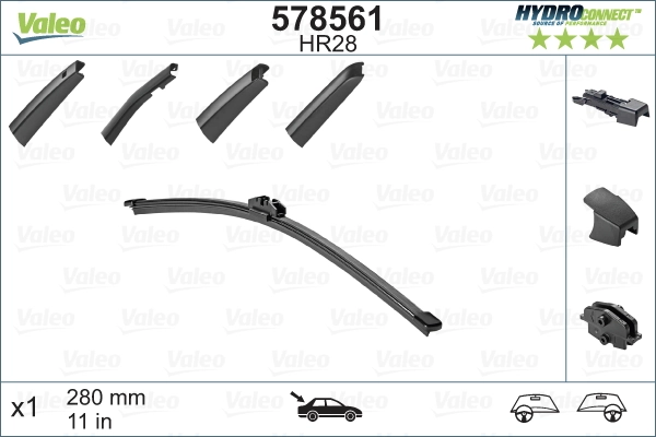 Wiper Blade HYDROCONNECT REAR 578561