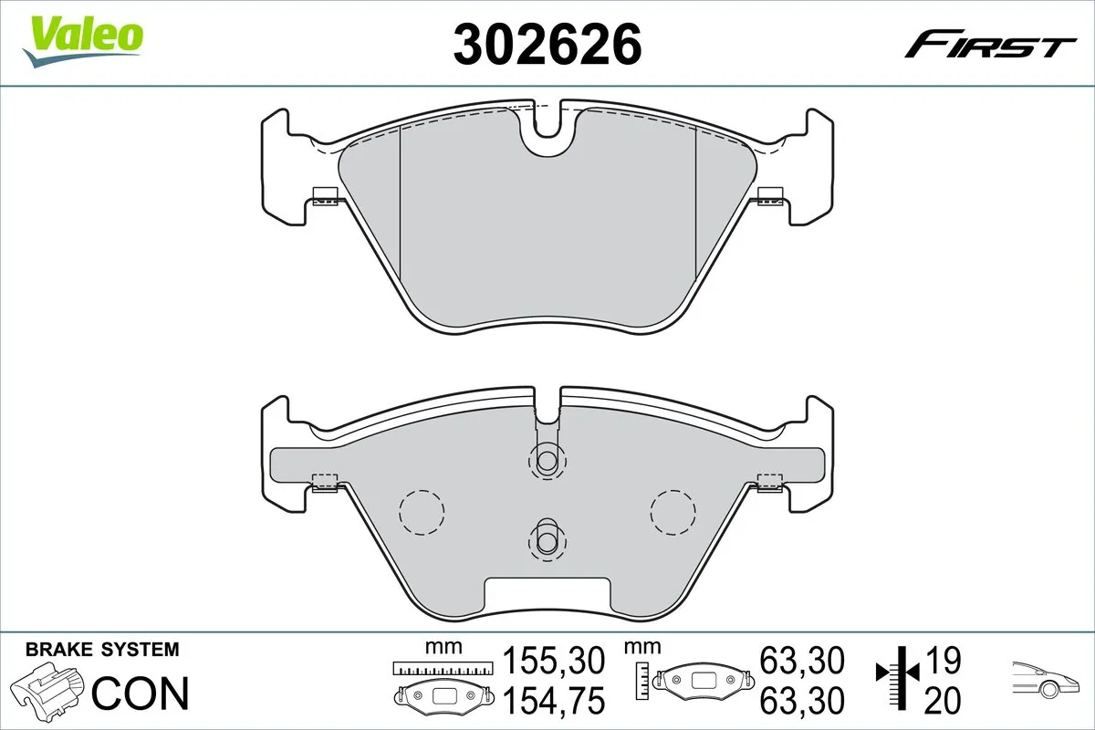 Brake Pad Set, disc brake FIRST 302626