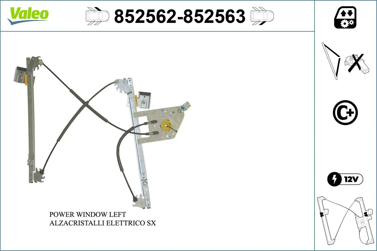 VALEO 852562 Window Regulator