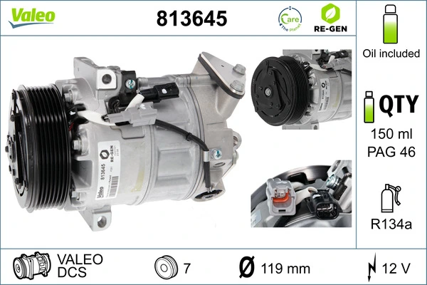 VALEO 813645 Compressor, air conditioning