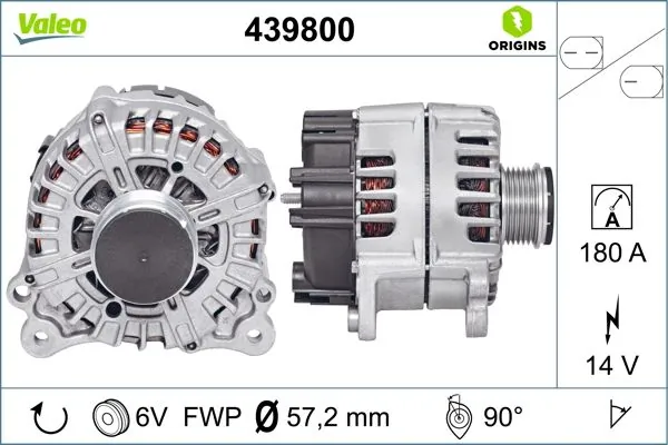 Alternator VALEO ORIGINS NEW OE TECHNOLOGY 439800