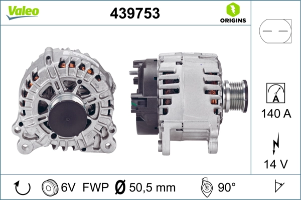 Alternator VALEO ORIGINS NEW OE TECHNOLOGY 439753