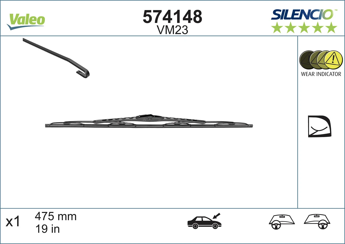 Wiper Blade SILENCIO CONVENTIONAL SINGLE 574148