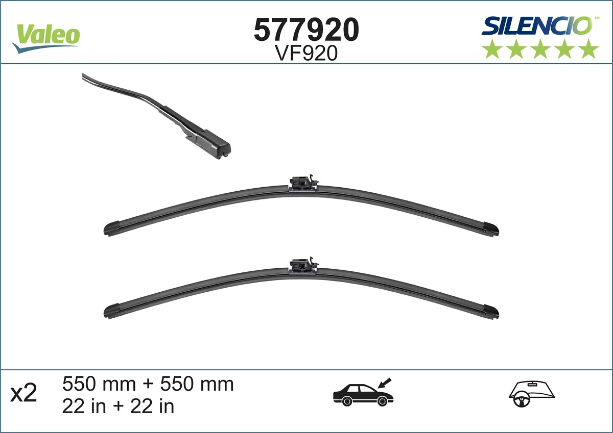 Wiper Blade SILENCIO FLAT BLADE SET 577920
