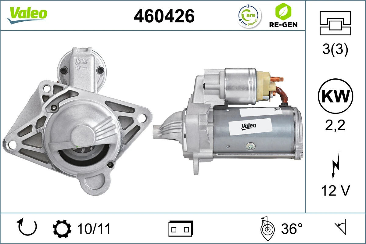 Starter VALEO RE-GEN REMANUFACTURED 460426