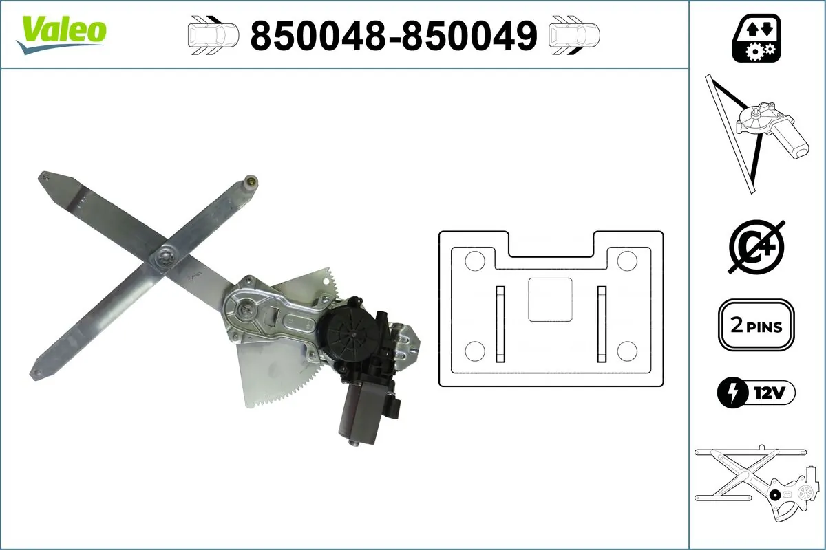VALEO 850048 Window Regulator