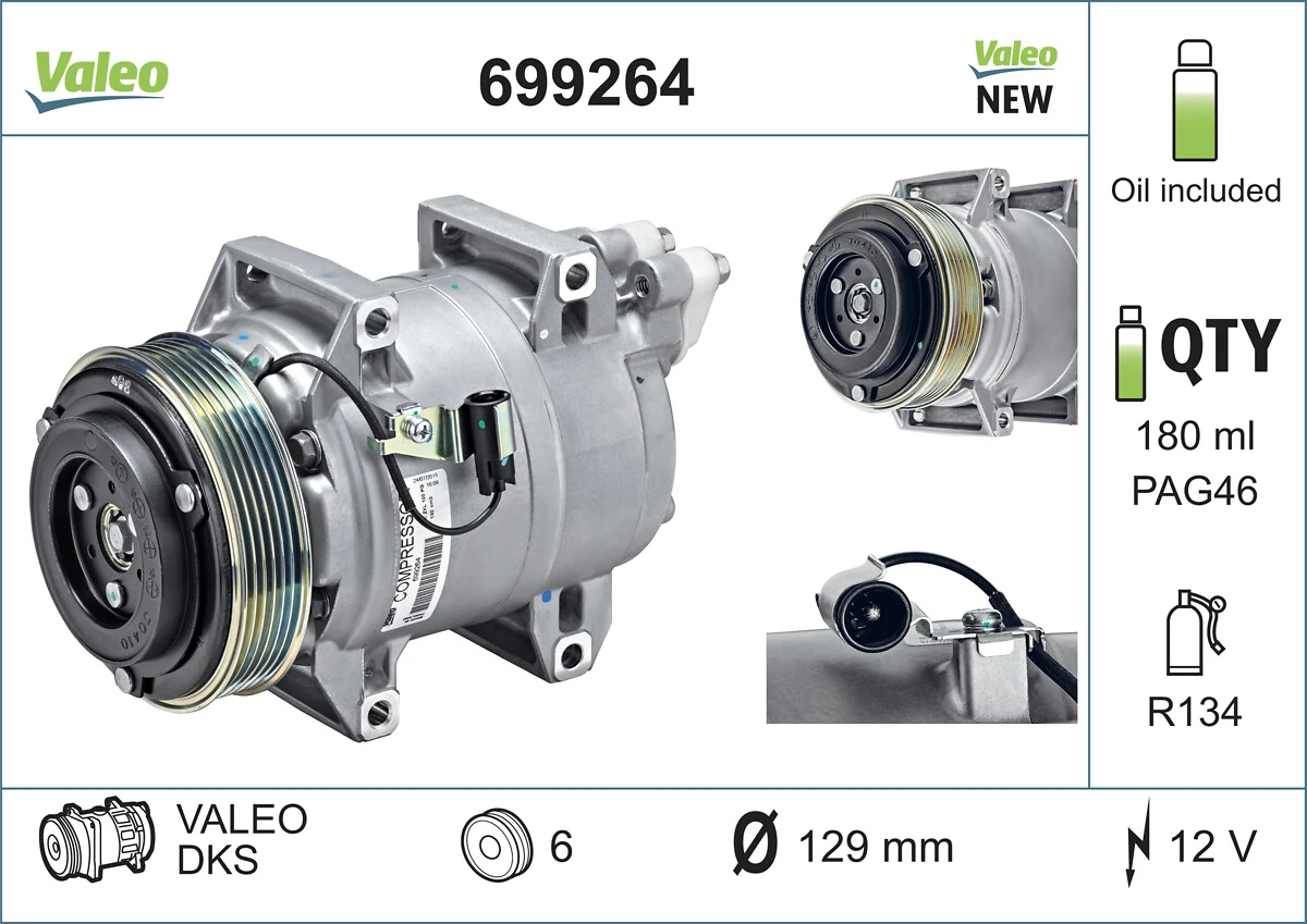 VALEO 699264 Compressor, air conditioning