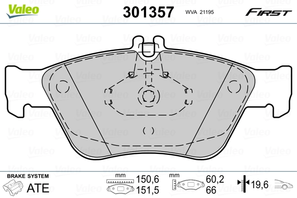Brake Pad Set, disc brake FIRST 301357