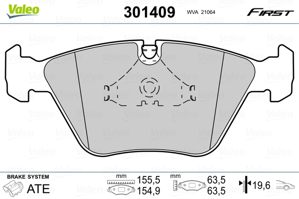 Brake Pad Set, disc brake FIRST 301409