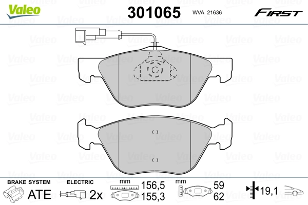 Brake Pad Set, disc brake FIRST 301065