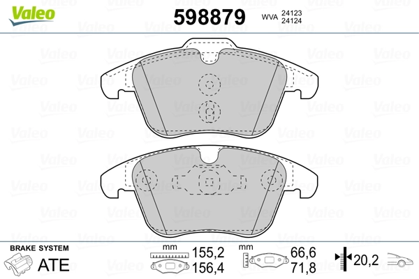 Brake Pad Set, disc brake 598879