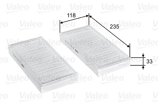 Filter, cabin air VALEO ESSENTIAL 715812