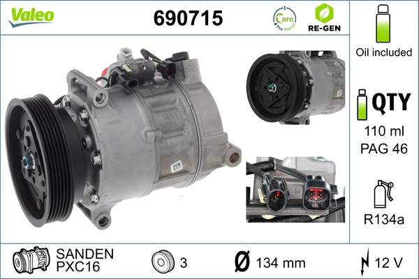 VALEO 690715 Compressor, air conditioning