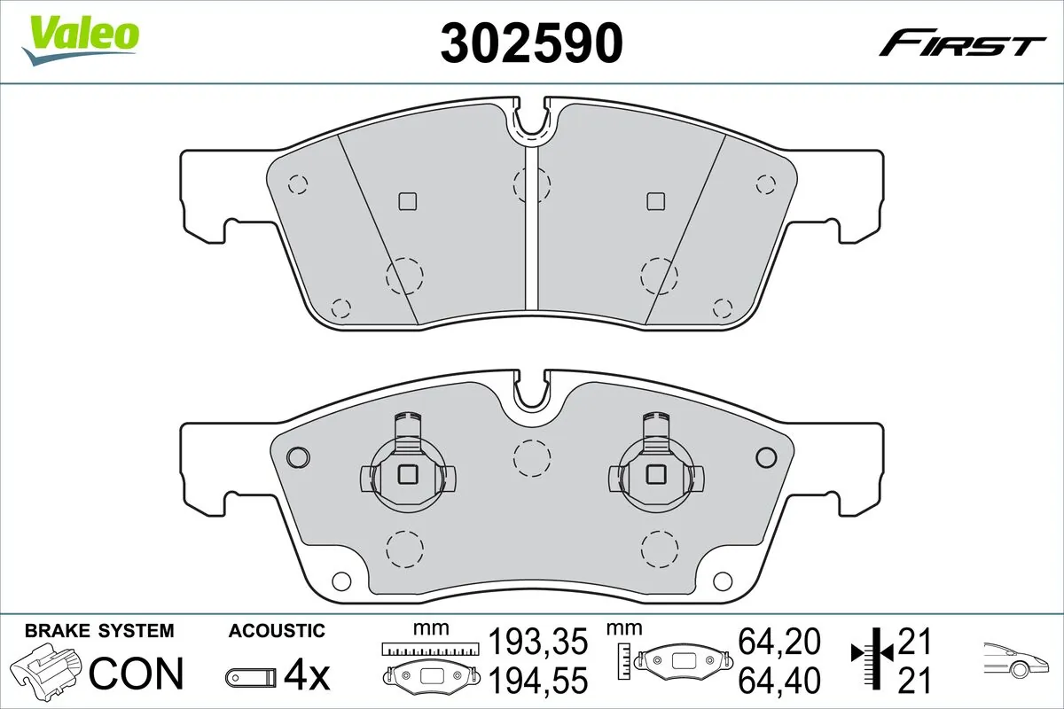 Brake Pad Set, disc brake FIRST 302590