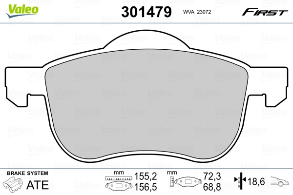 Brake Pad Set, disc brake FIRST 301479