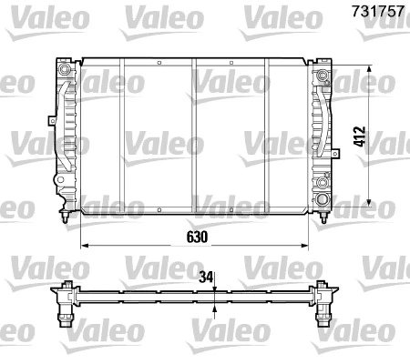 Radiator, engine cooling 731757