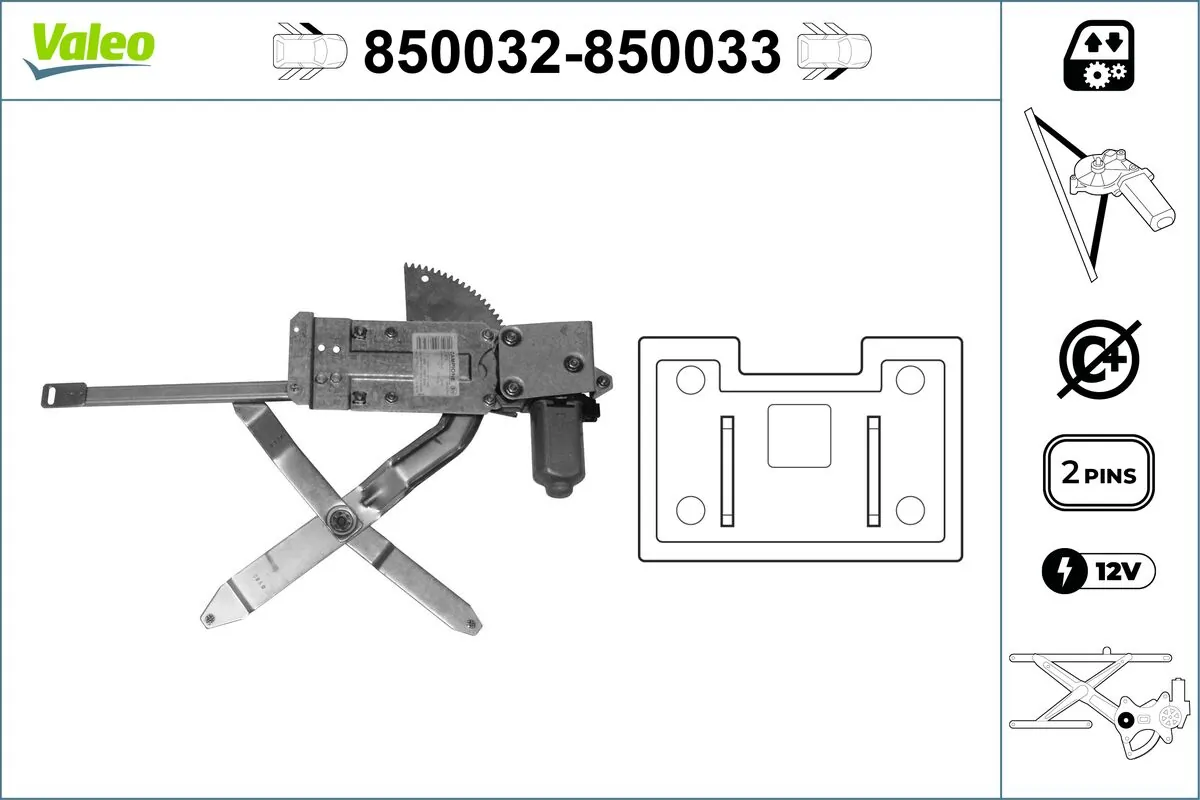 VALEO 850032 Window Regulator