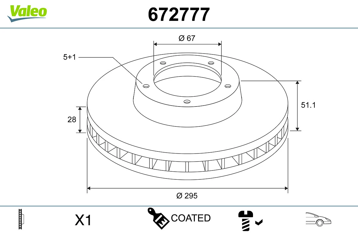 Brake Disc COATED 672777