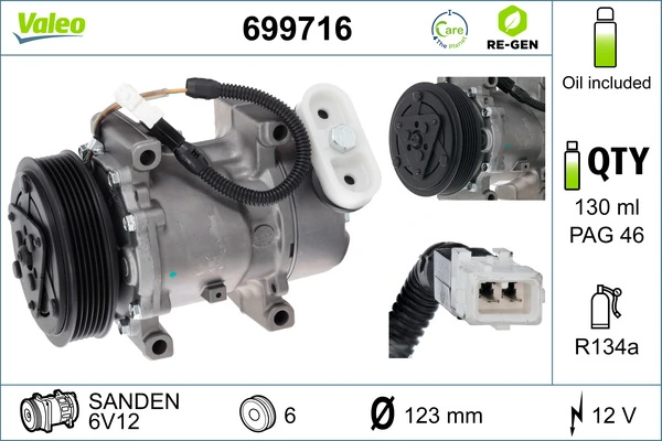 VALEO 699716 Compressor, air conditioning