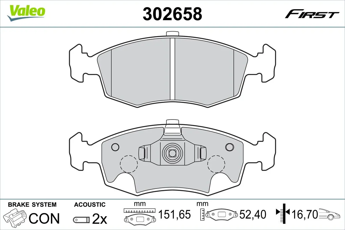 Brake Pad Set, disc brake FIRST 302658