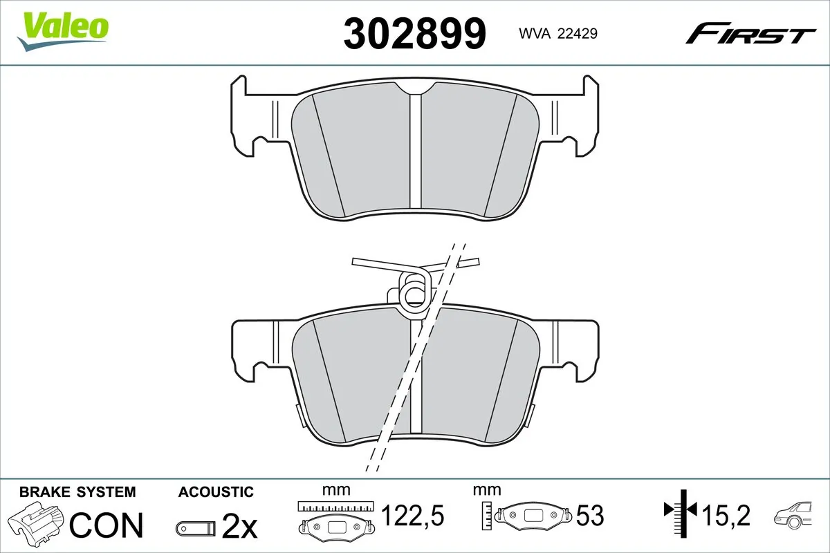 Brake Pad Set, disc brake FIRST 302899