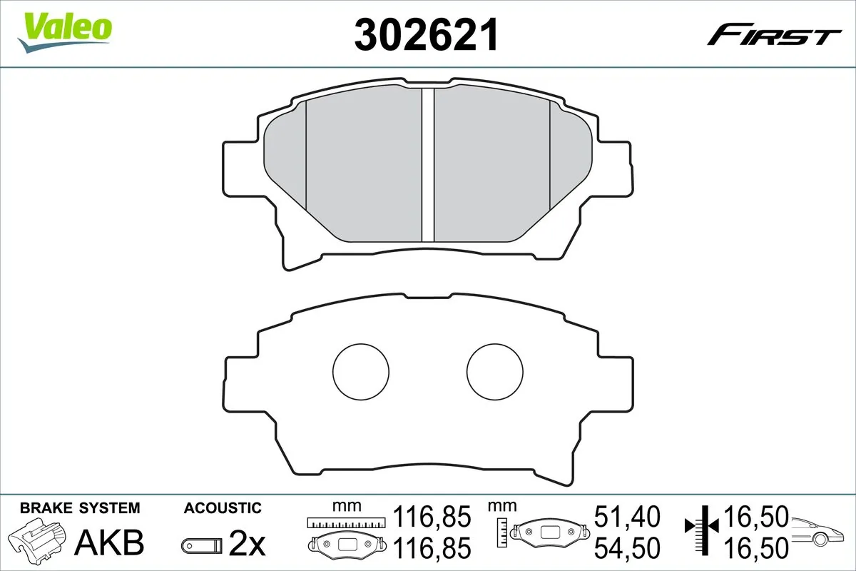 Brake Pad Set, disc brake FIRST 302621