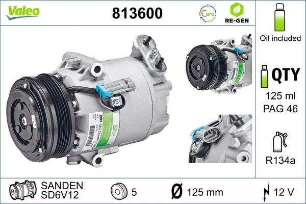 VALEO 813600 Compressor, air conditioning