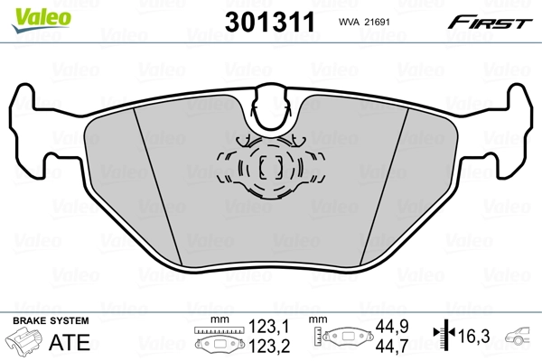 Brake Pad Set, disc brake FIRST 301311
