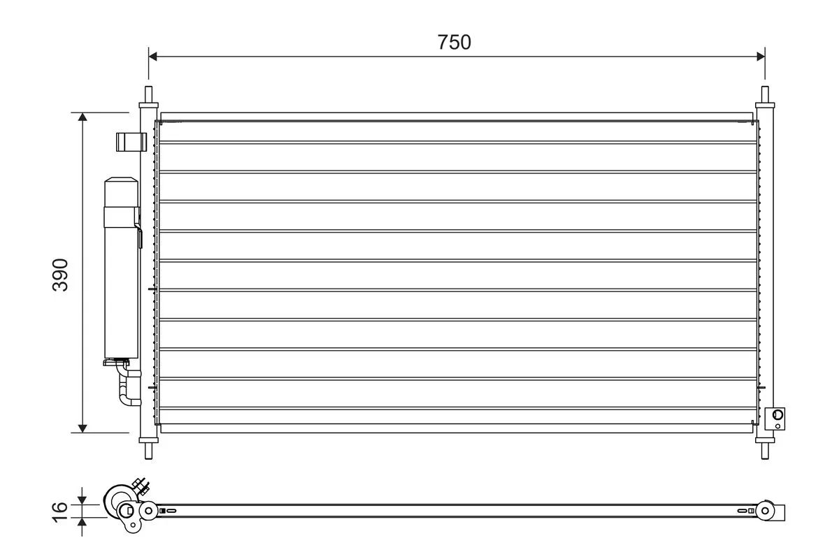 Condenser, air conditioning 822704