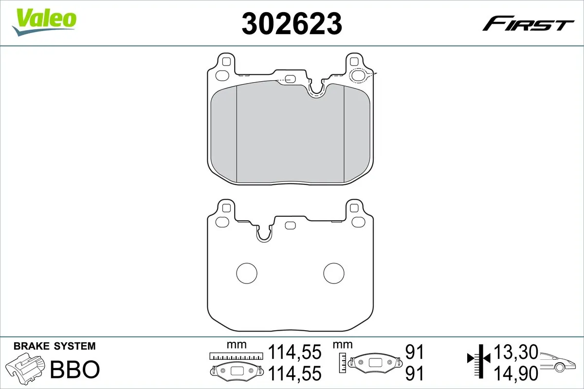 Brake Pad Set, disc brake FIRST 302623
