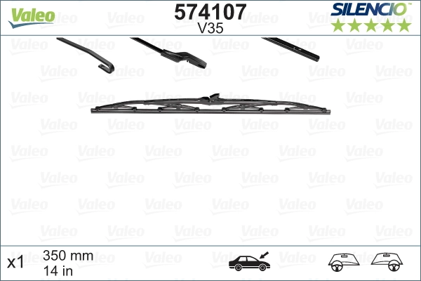 Wiper Blade SILENCIO CONVENTIONAL SINGLE 574107
