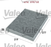 Filter, cabin air VALEO PROTECT 698768