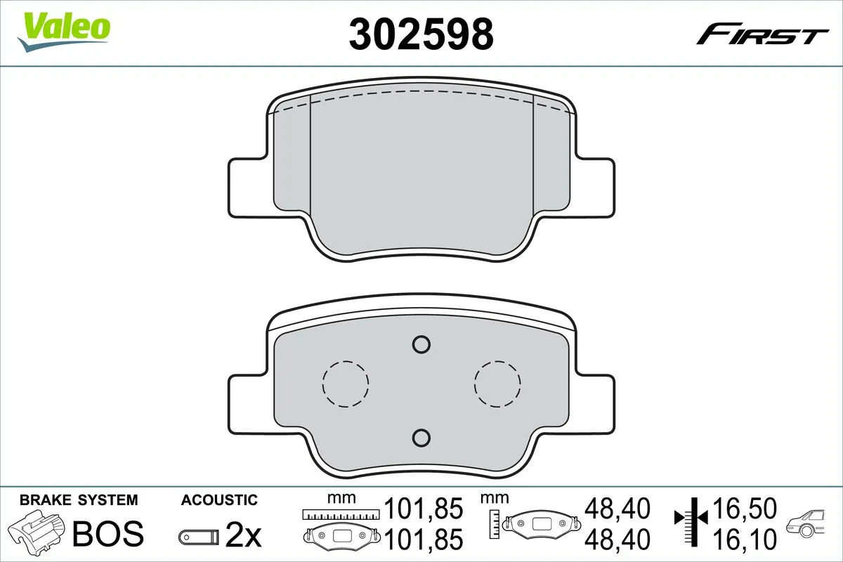 Brake Pad Set, disc brake FIRST 302598