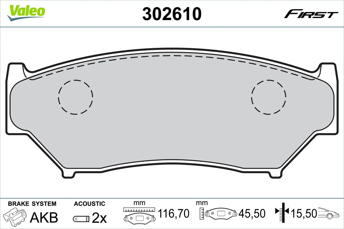 Brake Pad Set, disc brake FIRST 302610