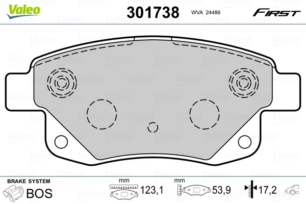Brake Pad Set, disc brake FIRST 301738