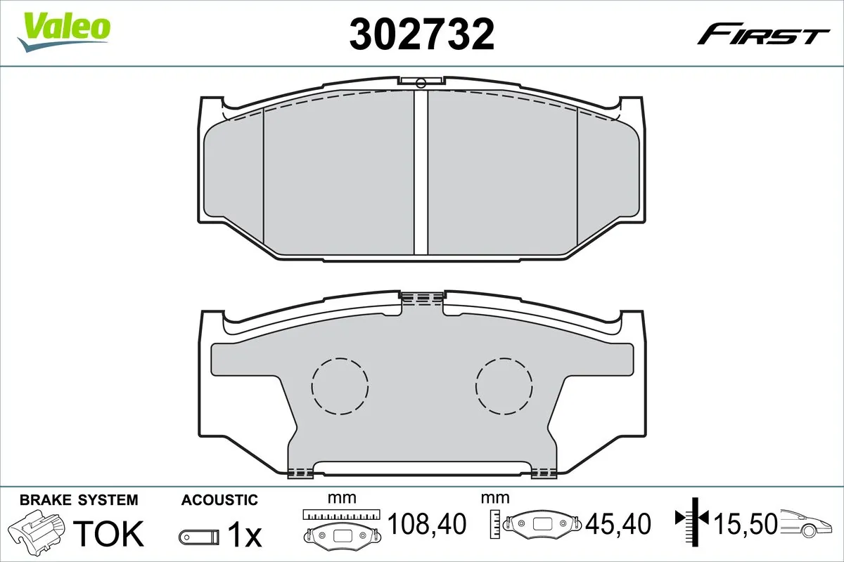 Brake Pad Set, disc brake FIRST 302732