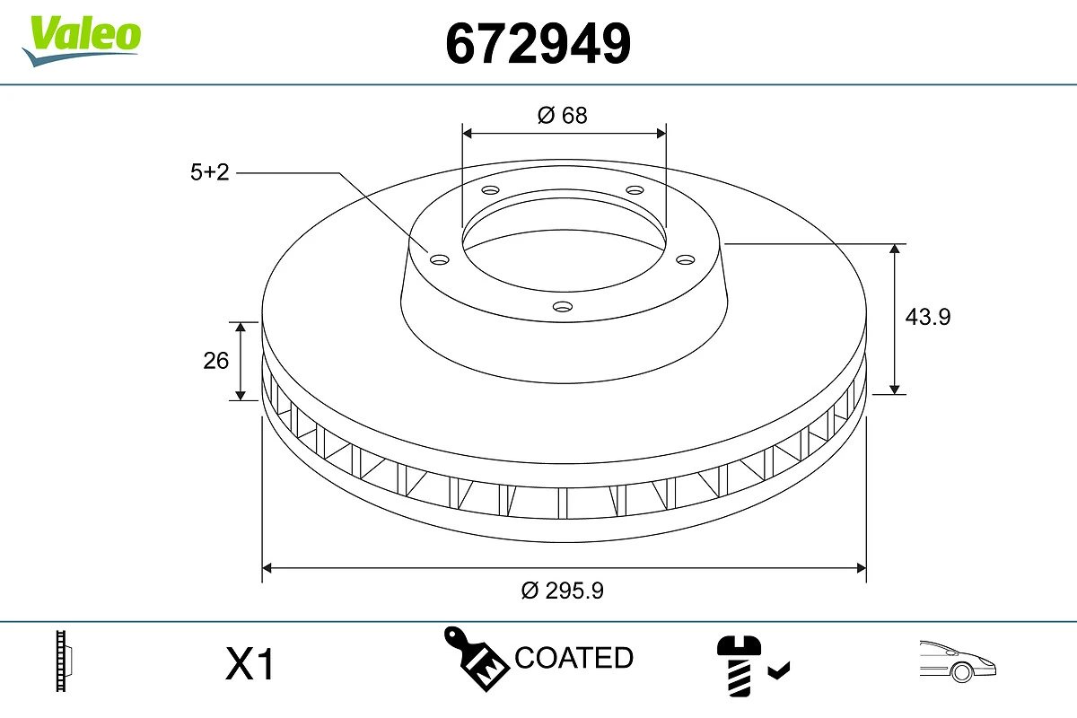 Brake Disc COATED 672949