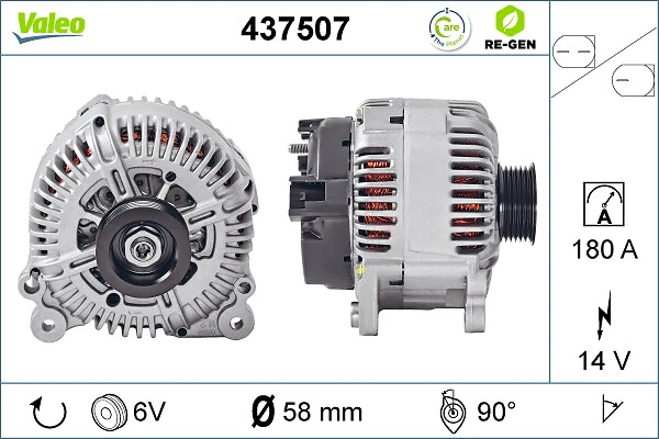 Alternator VALEO RE-GEN REMANUFACTURED 437507