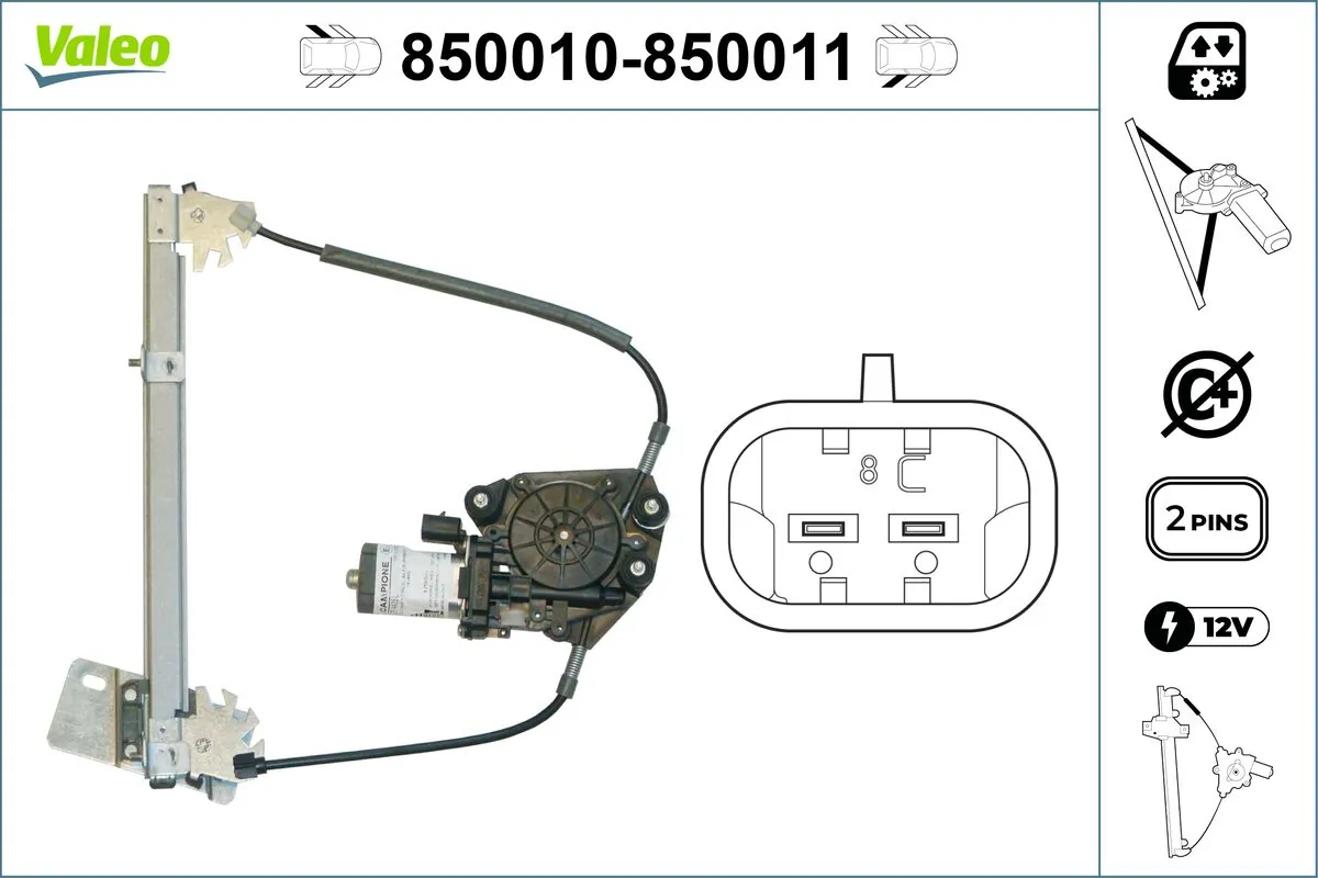 VALEO 850010 Window Regulator