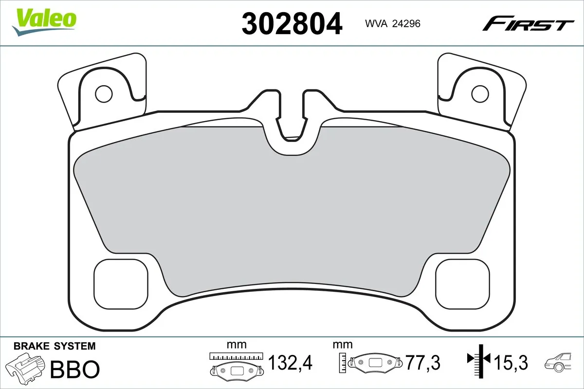 Brake Pad Set, disc brake FIRST 302804
