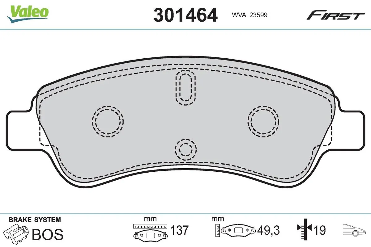 Brake Pad Set, disc brake FIRST 301464