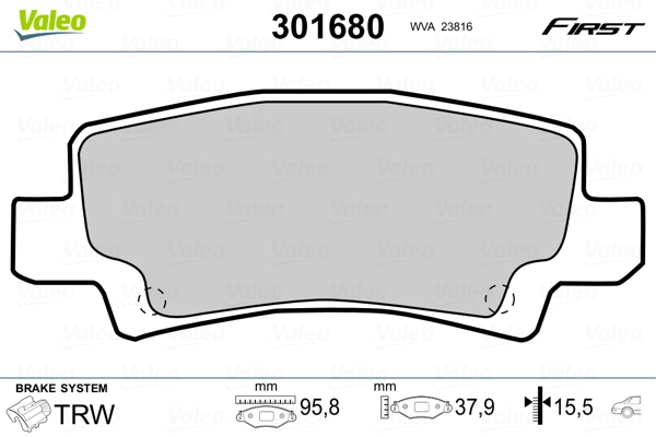 Brake Pad Set, disc brake FIRST 301680